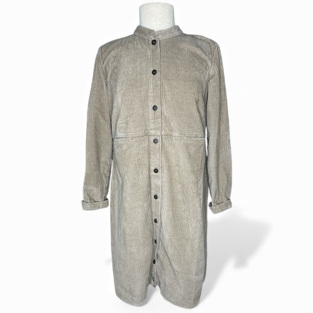 Orvis Tan Corduroy Button-down Dress Size 10